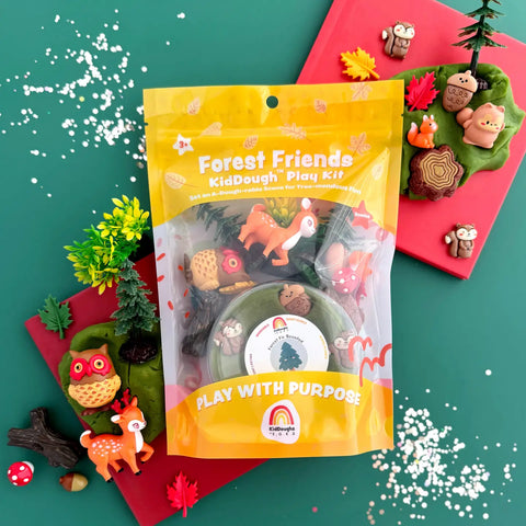 Earth Grown KidDough: Bagged Sensory Kit - Forest Friends