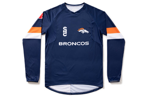 #NFLJ-DEN – NFL Collection | Long Sleeve MTB Jersey – DEN Broncos (Size Small. Like-New – Washed for Photos)