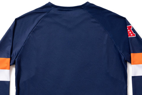 #NFLJ-DEN – NFL Collection | Long Sleeve MTB Jersey – DEN Broncos (Size Small. Like-New – Washed for Photos)